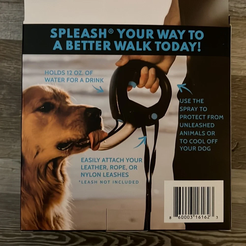 Splash - 🆕 all in one dog leash, handle with water cup and spray
